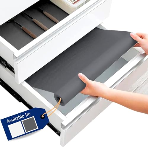 linda's essentials rutschfeste schubladenmatte 60 x 500 cm waschbar grau