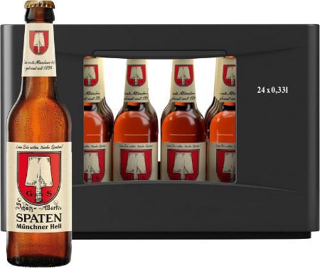 spaten münchner hell flaschenbier 24er kasten 0,33l ab 16,62 (statt 21)