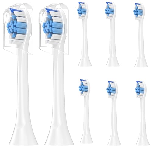 qlebao ersatzköpfe für philips sonicare elektrische zahnbürste, 16 schwarze sensitive bürsten