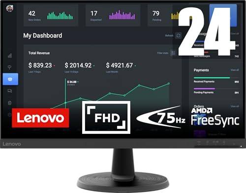 lenovo d24-45 23,8 zoll full hd monitor 1920x1080 75hz va-panel hdmi vga freeSync