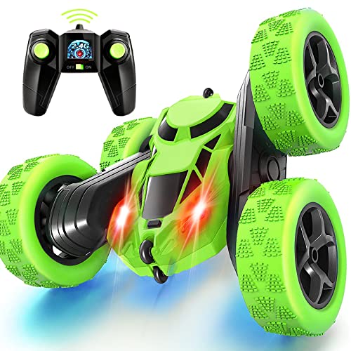 ferngesteuertes auto 4WD 2.4Ghz stunt crawler 90 min spielzeit driftspielzeug für jungen 6-12 grün