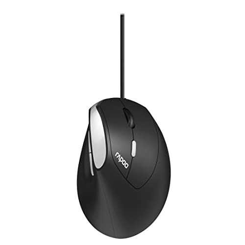 rapoo ev200 ergonomische kabelgebundene maus schwarz