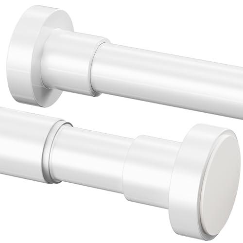 Duschstange ohne Bohren, Teleskopstange 48-70cm für Bad, Balkon, Weiß