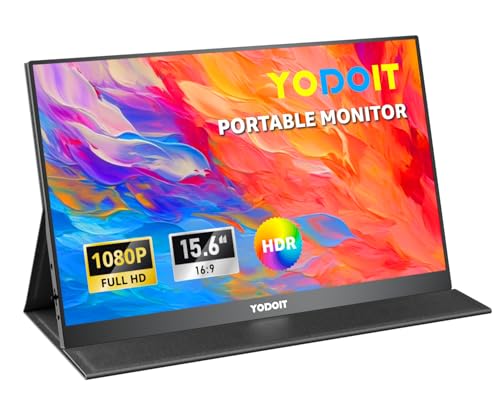 yodoit 15.6 zoll portable monitor 1920x1080 fhd ips usb type c für pc laptop xbox ps5