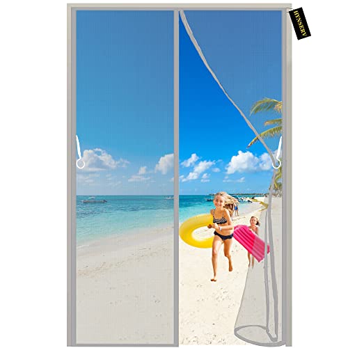 fliegengitter magnet grau 110x200 cm für balkontür, kellertür, terrassentür