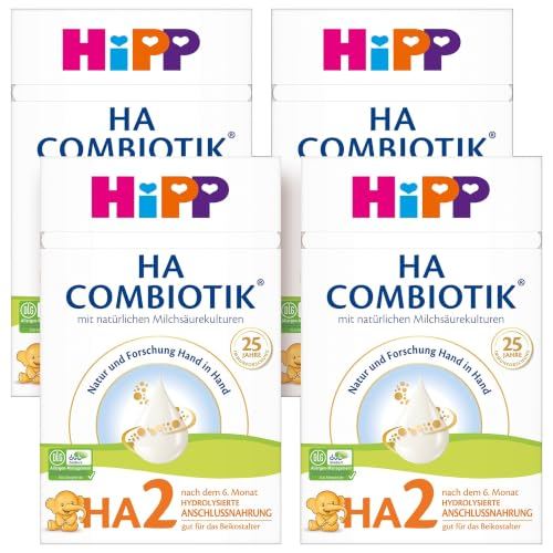 HiPP HA 2 Combiotik Folgenahrung, 4 x 600g, ab 6 Monaten