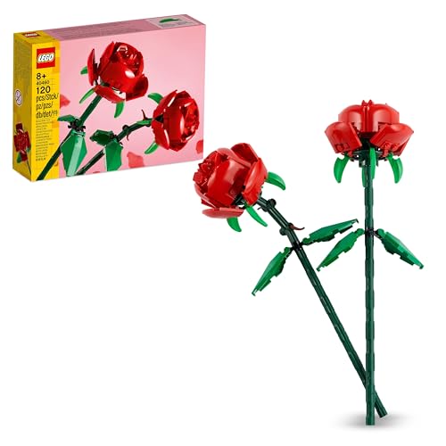 lego botanicals rosen kunstblumen set für kinderzimmer und schreibtisch dekor