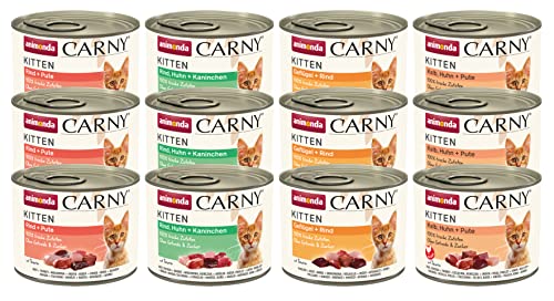 animonda carny kitten nassfutter ohne getreide für katzenkinder 12 x 200 g