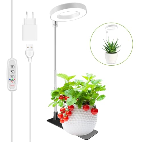 kullsinss pflanzenlampe led vollspektrum, 48 leds, höhenverstellbar, abnehmbar