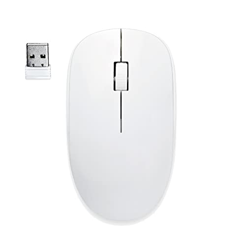 apm myra kabellose optische maus 2,4 GHz weiß USB kompatibel mit pc mac laptop