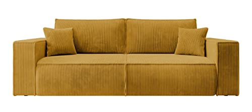 Selsey Schlafsofa Couch mit Stauraum, 257cm, Liegefläche 135x200cm, Honigfarben