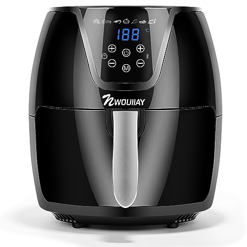 nwouiiay heißluftfritteuse 1800w 5,5l luftfryer mit led-touchscreen und 7 programmen