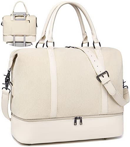 loidou damen weekender tasche mit gepäck sleeve und schuhfach für reisen täglich
