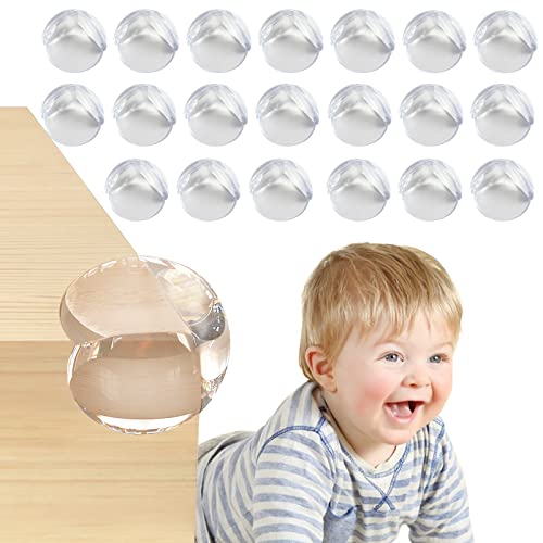 phantasy eckenschutz 20 stück, kleber, kinder-schutz für tisch und möbel, transparent