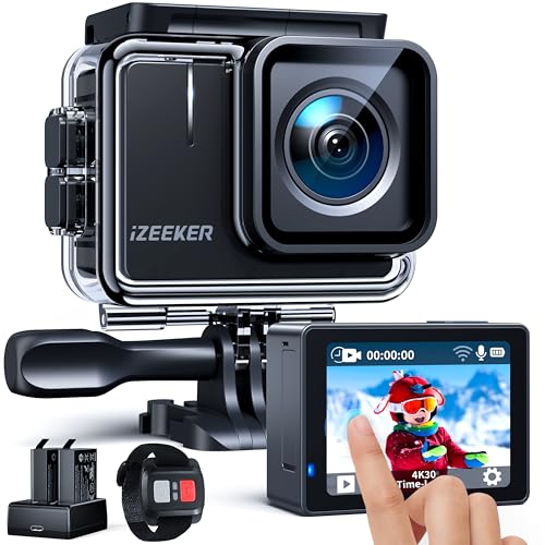 Produktbild: iZEEKER action cam 4K 30fps 20mp wasserdicht mit stabilisierung und touchscreen