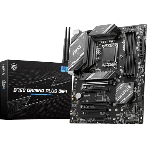 msi b760 gaming plus wifi atx motherboard lga 1700 ddr5 6800mhz 2x pci-e 4.0 2x m.2 2.5g lan
