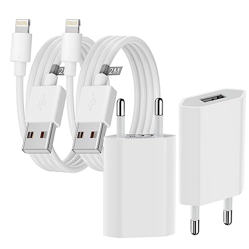 mFi zertifiziert usb ladegerät 2er pack mit 2m lightning ladekabel für iphone 14/13/12/11