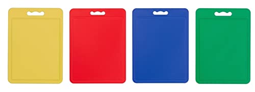 Produktbild: chef aid schneidebrett-set 4-teilig anti-rutsch mehrfarbig 35x25 cm spülmaschinenfest