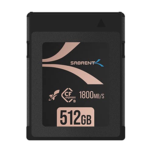cfexpress typ b speicherkarte 512 gb sabrent pro 1.800 mb/s lesen 1.700 mb/s schreiben