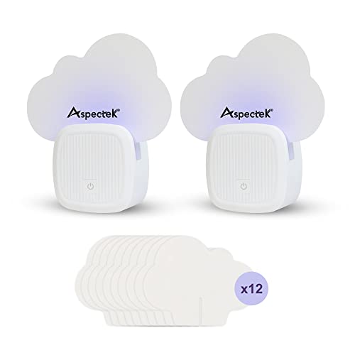 Klebe-Fliegenfalle für innen von Aspectek, plug-in blaulicht, geruchlos, 2 Stück
