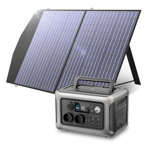 ALLPOWERS solargenerator r600, 299wh lifepo4 batterie, 600w tragbare powerstation, 100w solarpanel