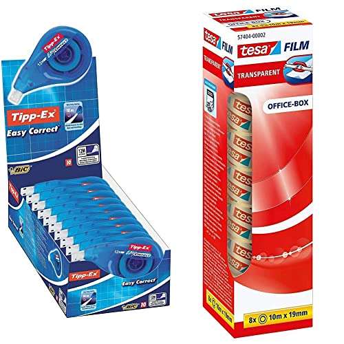 tipp-ex korrekturroller 10er pack 12m x 4,2mm & leitz nexxT bürotacker schwarz