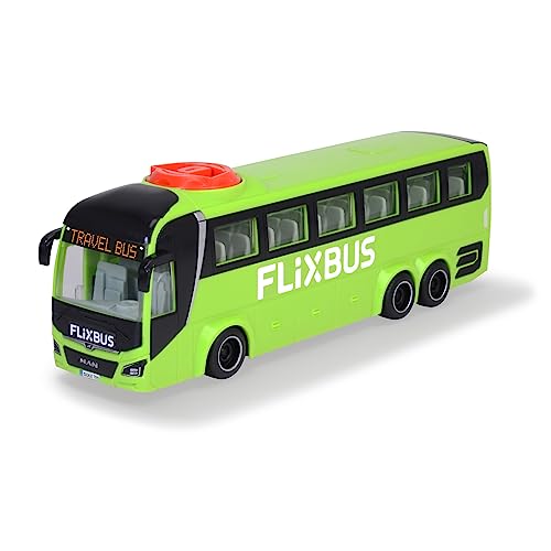 dickie toys busspielzeug MAN flixbus grün 26,5 cm mit lenkbaren rädern und türen