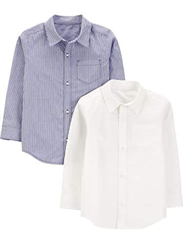 Produktbild: jungen langarmhemd pack von simple joys by carter's, marineblau streifen/weiß, 5