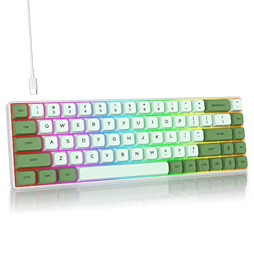 mechanische gaming tastatur 65%, SOLIDEE 68 tasten, rgb beleuchtung, roter schalter, qwerty