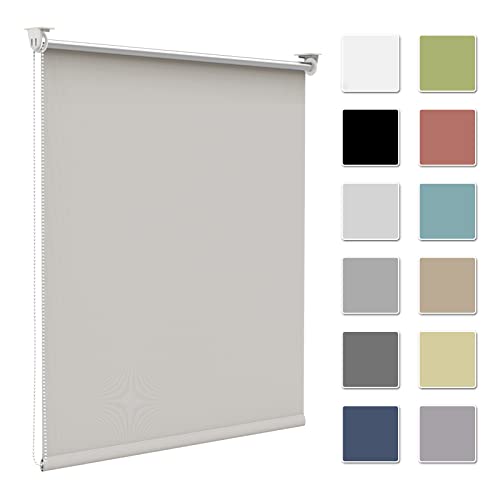 verdunklungsrollo 60x220cm creme thermo klemmfix ohne bohren hitzeschutz innen 