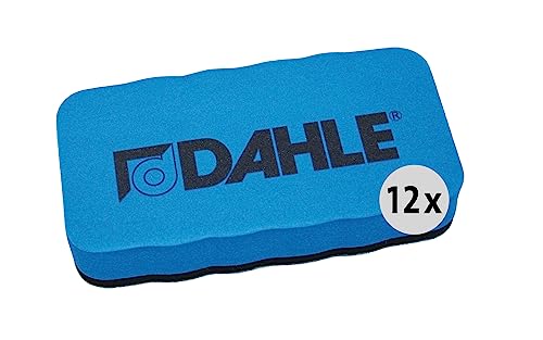 Produktbild: dahle whiteboard schwamm 12er pack magnetischer wischer für trockene reinigung, blau