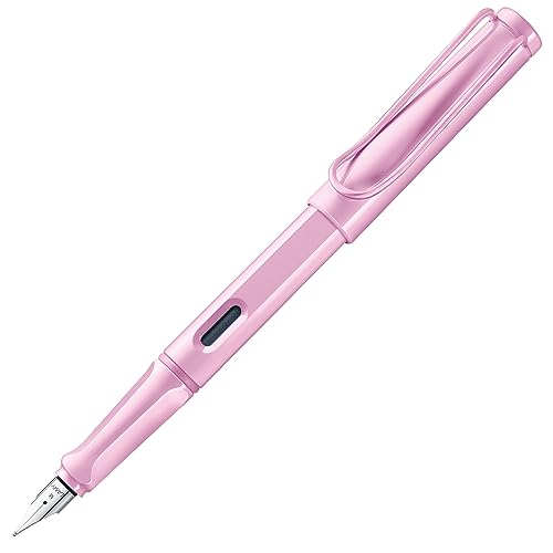Lamy Safari Füller lightrose mit ergonomischem Griff und M-Feder, inkl. Tintenpatrone