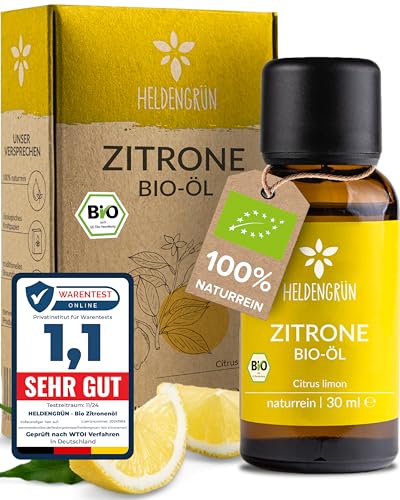 heldengrün bio zitronenöl kaltgepresst 100% naturrein ätherisch für den verzehr