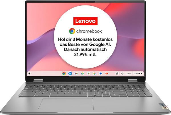 lenovo chromebook ideapad flex 3 convertible laptop 15,6 zoll 289,99 euro