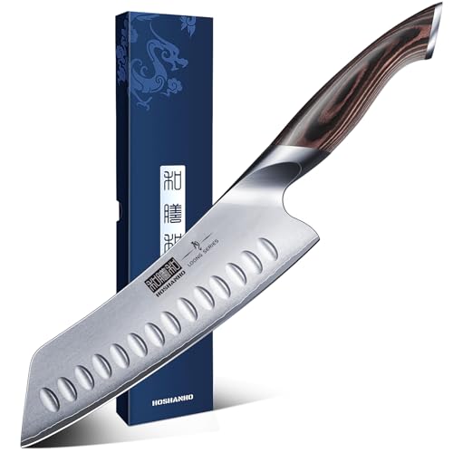 hoshanho santoku messer japanisches küchenmesser mit ergonomischem griff, geschenkbox