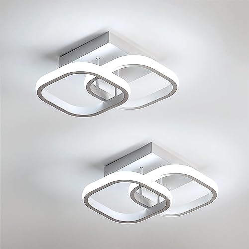 LED Deckenleuchten 2er Pack 22W 2700LM Kaltweiß 6500K Quadratisch für Innenräume