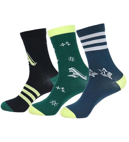 adidas kinder crew socks 3er pack unisex, collegiate green schwarz, 5-6 jahre