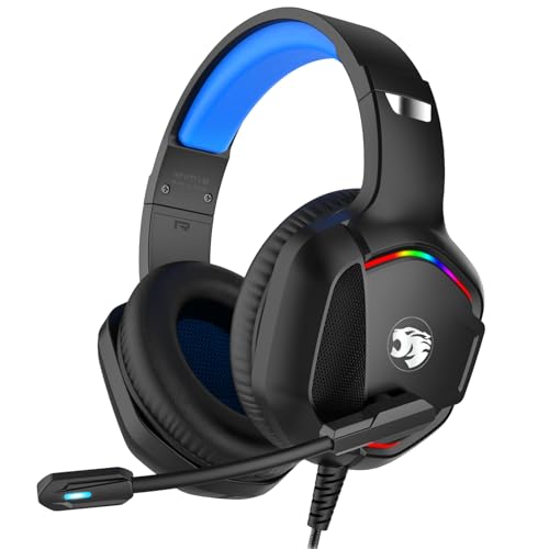 imybs a36 gaming headset mit mikrofon für pc, ps4, ps5, xbox one, switch, rgb licht