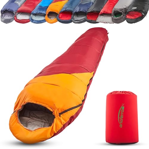 anaterra schlafsack für alle jahreszeiten, leicht, wasserdicht, kompressionssack, camping