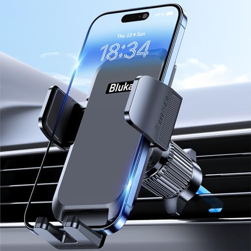 blukar handyhalterung auto, 360 drehbar, einhandbedienung für iphone und android smartphones