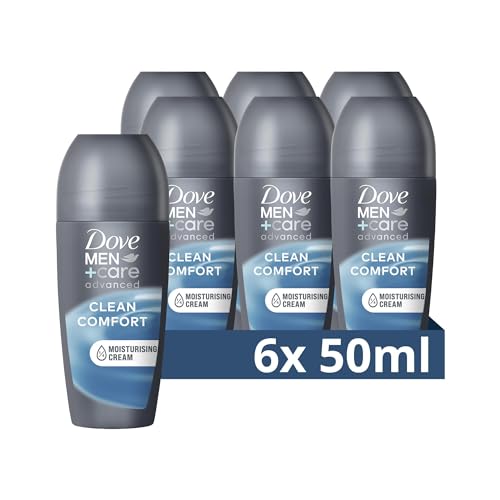 dove men+care anti-transpirant clean comfort roll-on 72h schutz 6x 50 ml