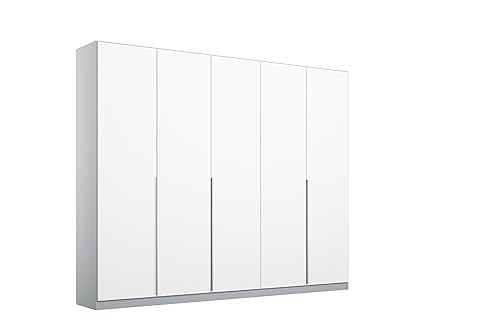 rauch möbel alabama kleiderschrank drehtürenschrank weiss grau 5-türig 226x210x54 cm