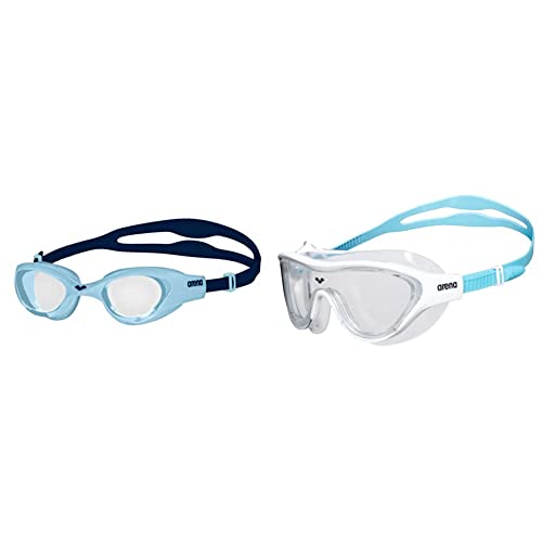 arena The One Junior Schwimmbrille & Maske, anti-fog, große verspiegelte Gläser, UV-Schutz