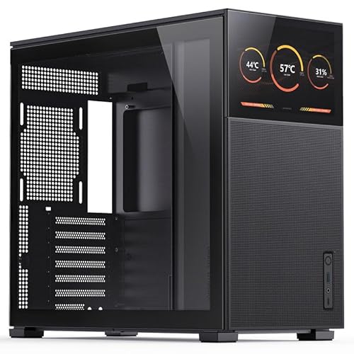 jonsbo d41 mesh screen schwarz atx mATX 8 Zoll lcd display 1280x800 tempered glass 360mm radiator