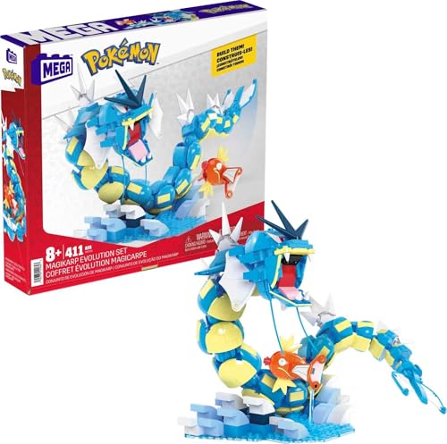 pokmon karpador evolutionsset 411-teiliges bauset mit garados und wasserlandschaft