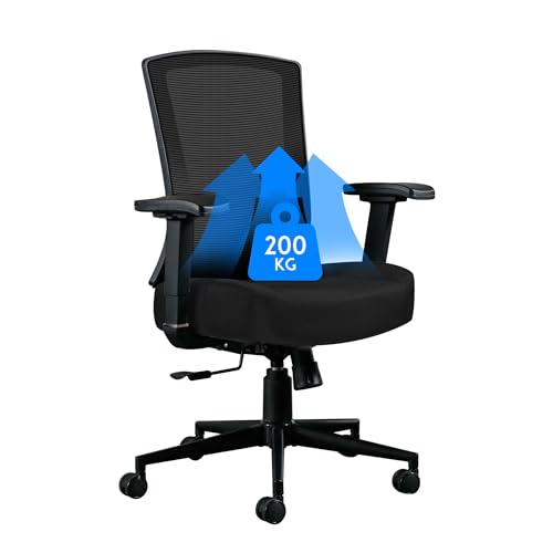 fantasylab ergonomischer bürostuhl 200kg mit hoher rückenlehne und 2d lordosenstütze