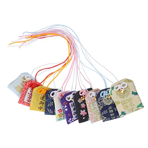 yardwe gebetsbeutel auto-schlüsselanhänger omamori-charme für erfolg 10 stück