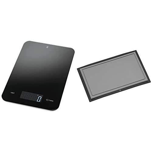 WMF Digitale Küchenwaage 5kg, 23x15x2cm, Touch Schneidebrett 32x20cm, schwarz