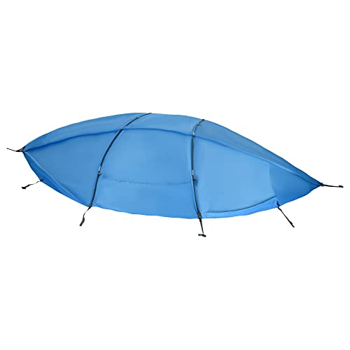 outsunny pool sonnenschutzdach, überdachung und sonnensegel für 3,65 m pool, blau