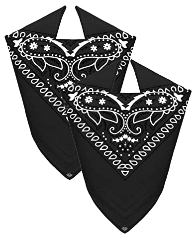 bandanas set von van der rich  100% baumwolle halstuch schwarz unisex one size